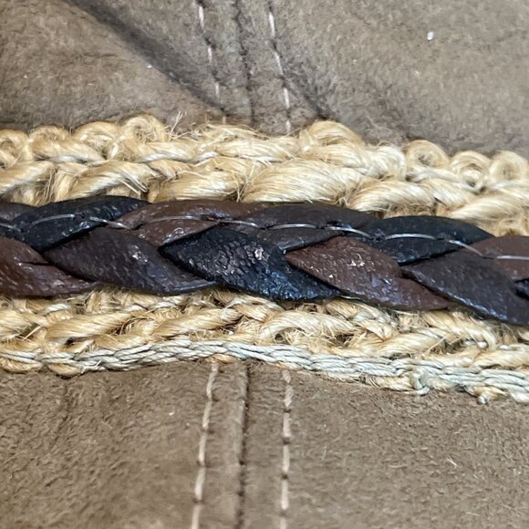 VTG 60s Deerskin Trading Post Suede Shearling Cloche Trilby Hat Union Made Sz M - Picture 8 of 11